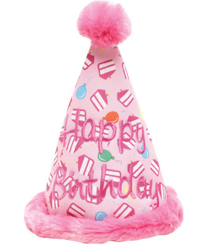 Worthy Dog Birthday Hat Pink