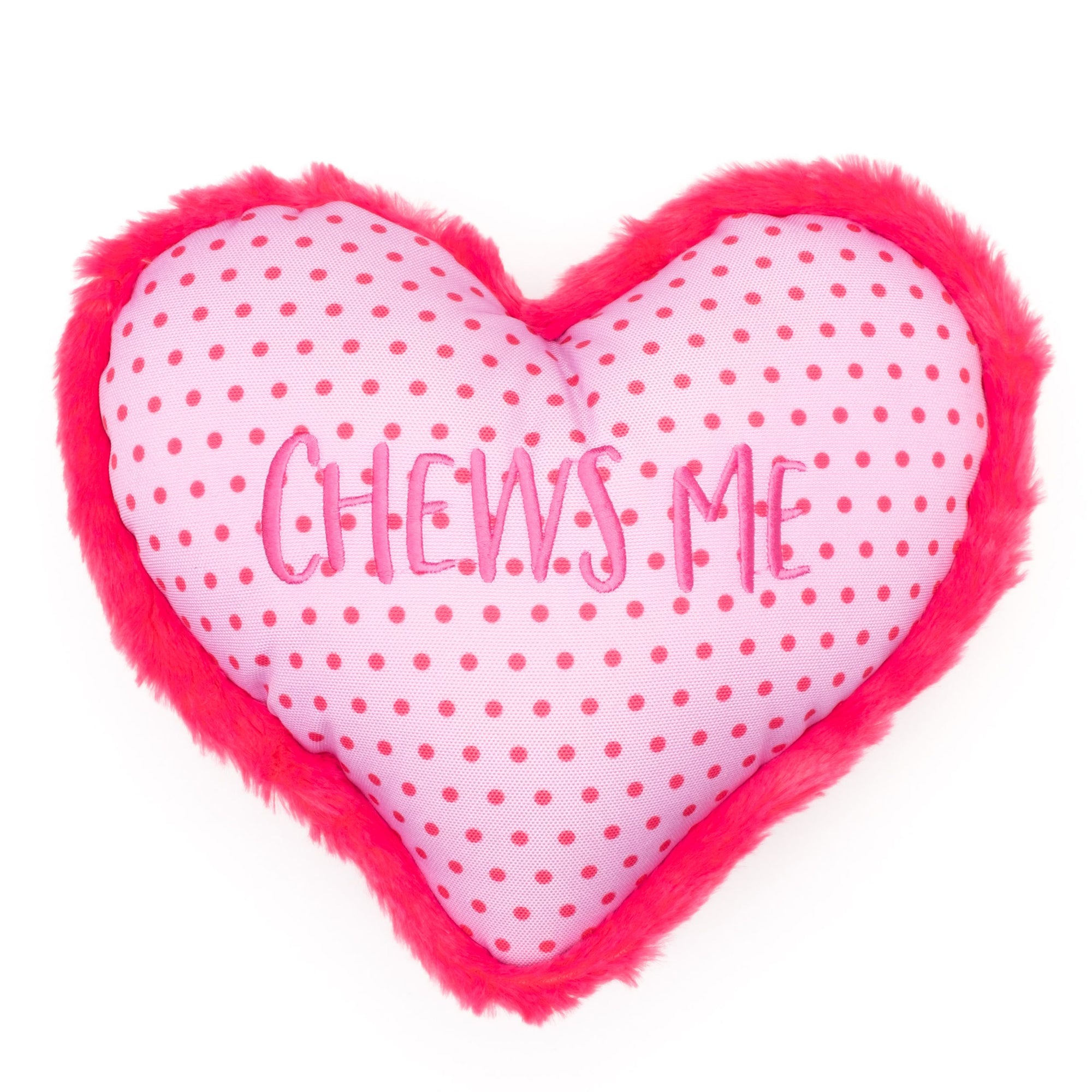 The Worthy Dog Chew Me Heart Pink Small