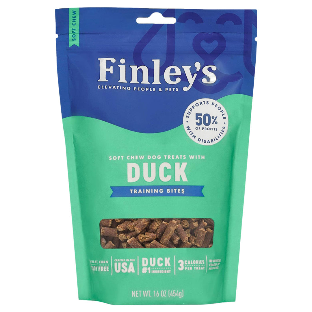 Finleys Dog Soft Chew Training Bites Duck 16oz.