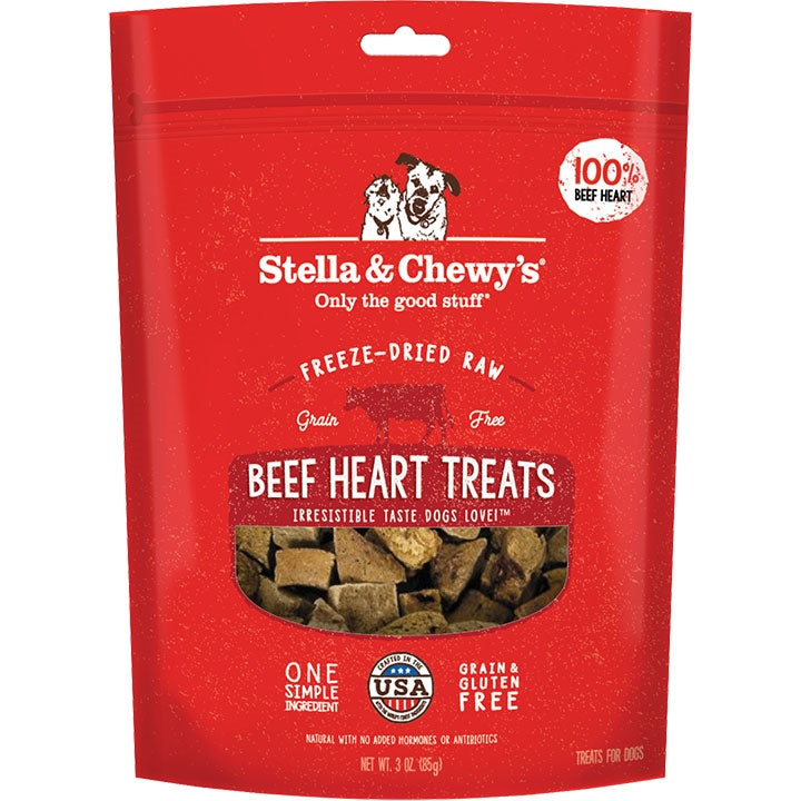 Stella and Chewys Dog Freeze-Dried Treat Beef Heart 3Oz