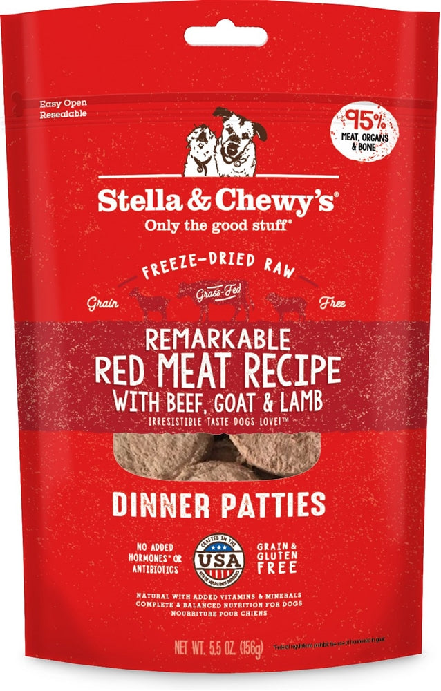 Stella and Chewys Dog Freeze Dried Dinner Red Meat 5.5 Oz.