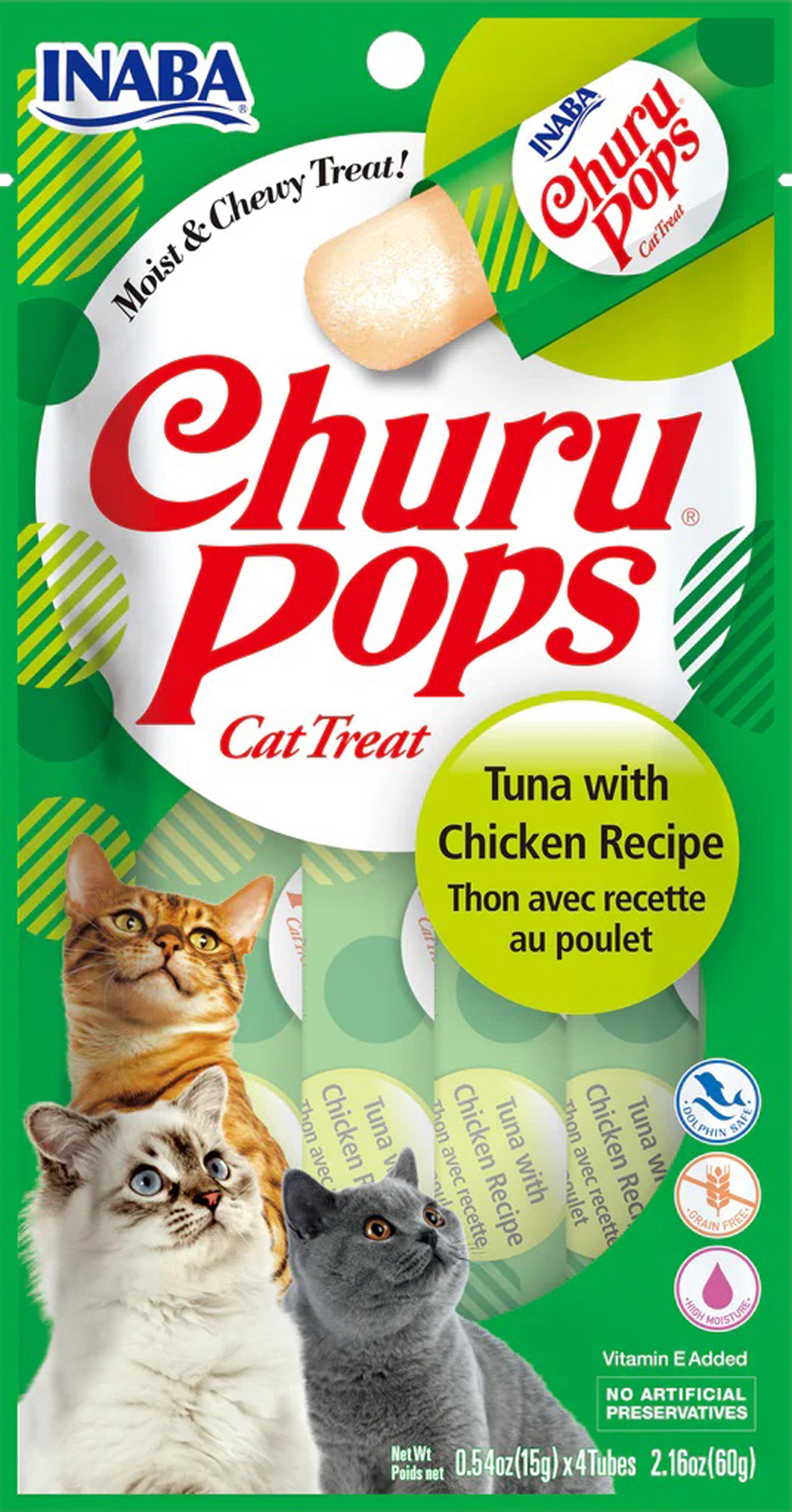 Inaba Cat Churu Pop Tuna Chickn6Ct-2.16Oz