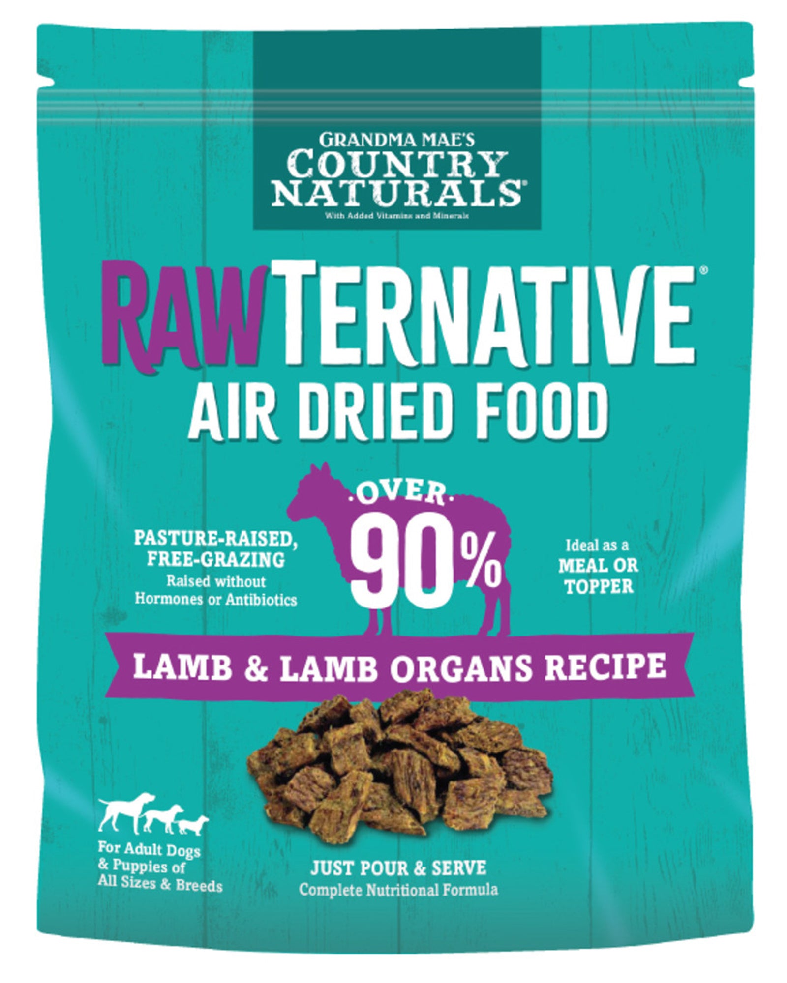 Grandma Maes Country Naturals RawTernative Air Dried Dry Dog Food Lamb and Lamb Organs 1ea-1 lb