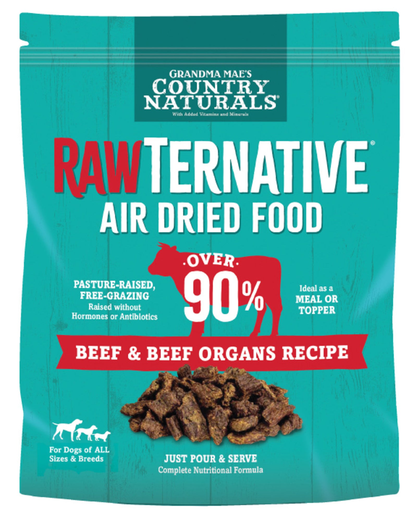 Grandma Maes Country Naturals RawTernative Air Dried Dry Dog Food Beef and Beef Organs 1ea-3 lb