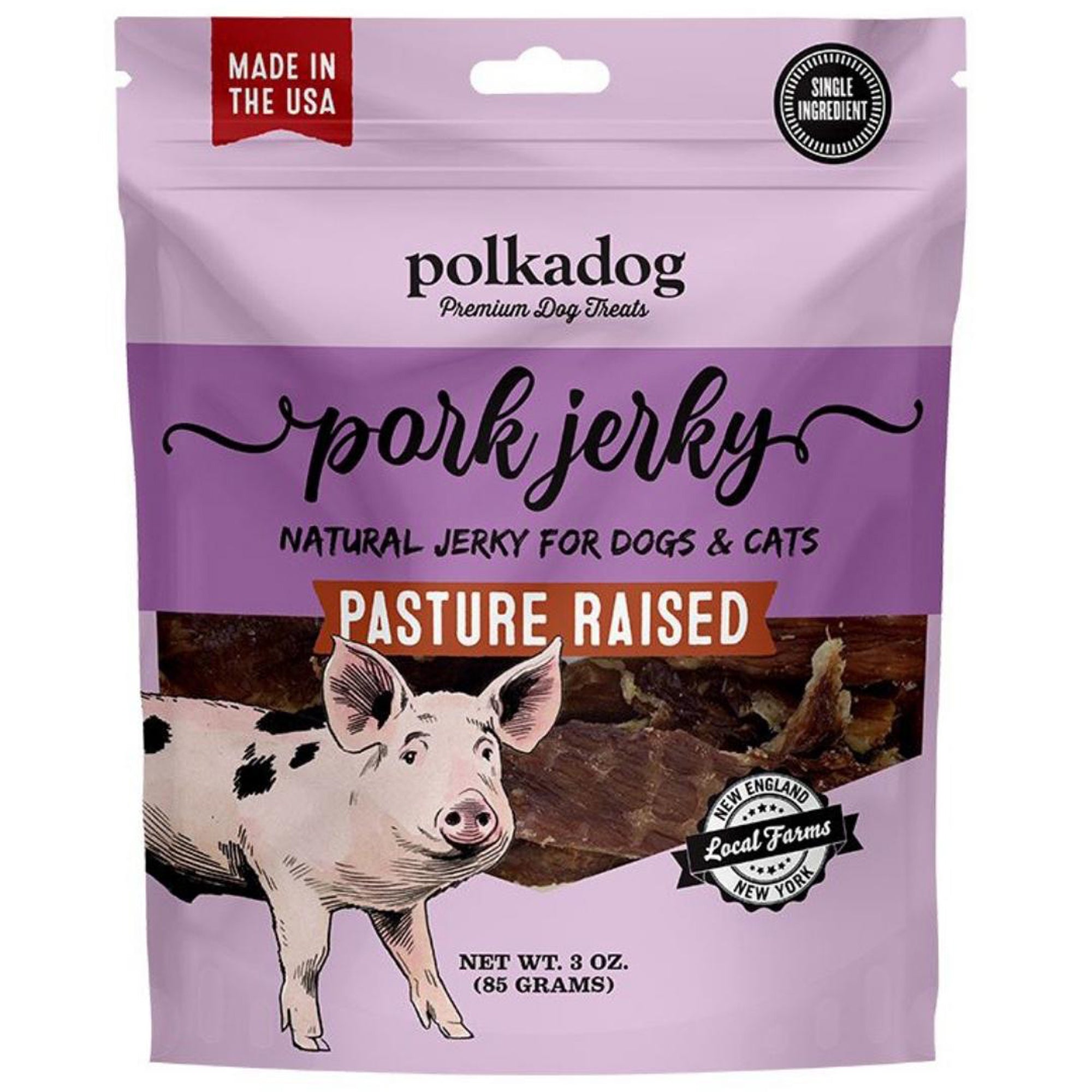 Polka Dog Pork Jerky 3oz. 12 Count