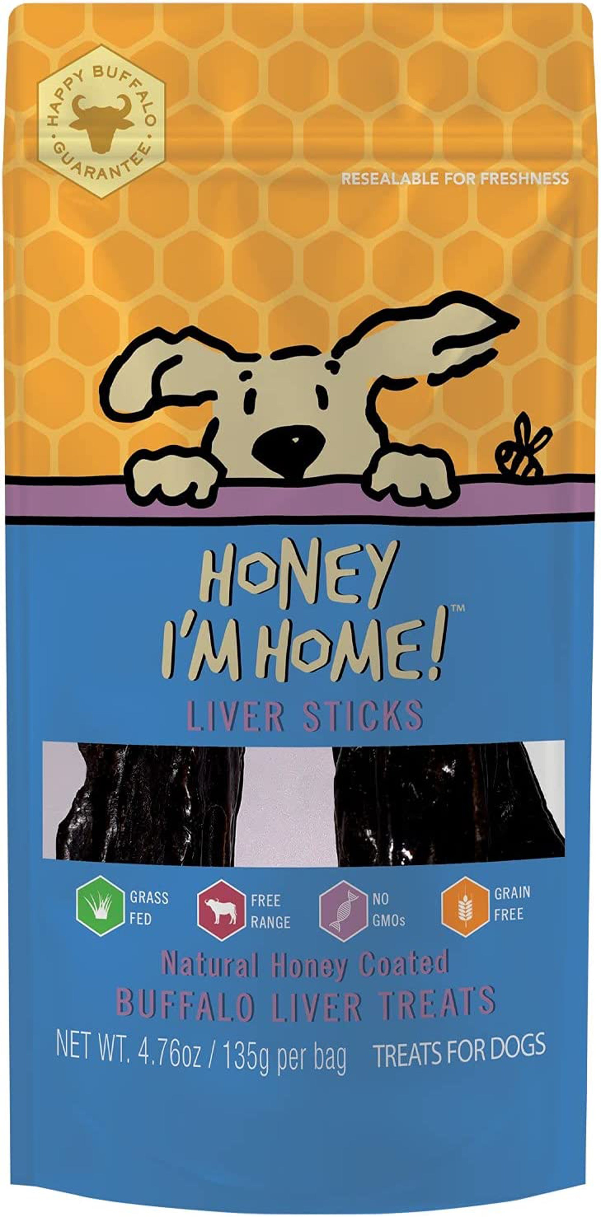 Honey Im Home Dog Buffalo Liver Sticks 4.76oz.